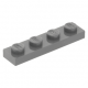 LEGO lapos elem 1x4, sötétszürke (3710)